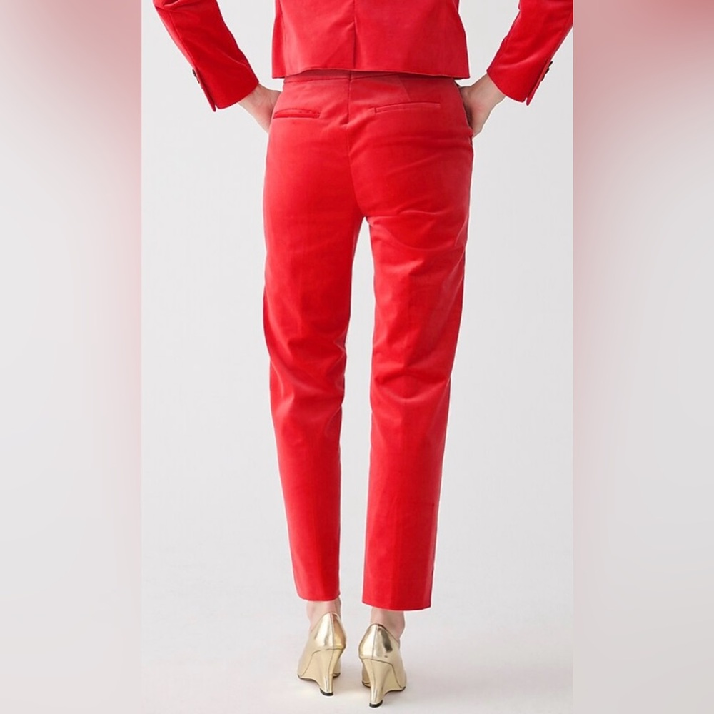 J. Crew Kate Straight-Leg Pant in Stretch Velvet Size 22